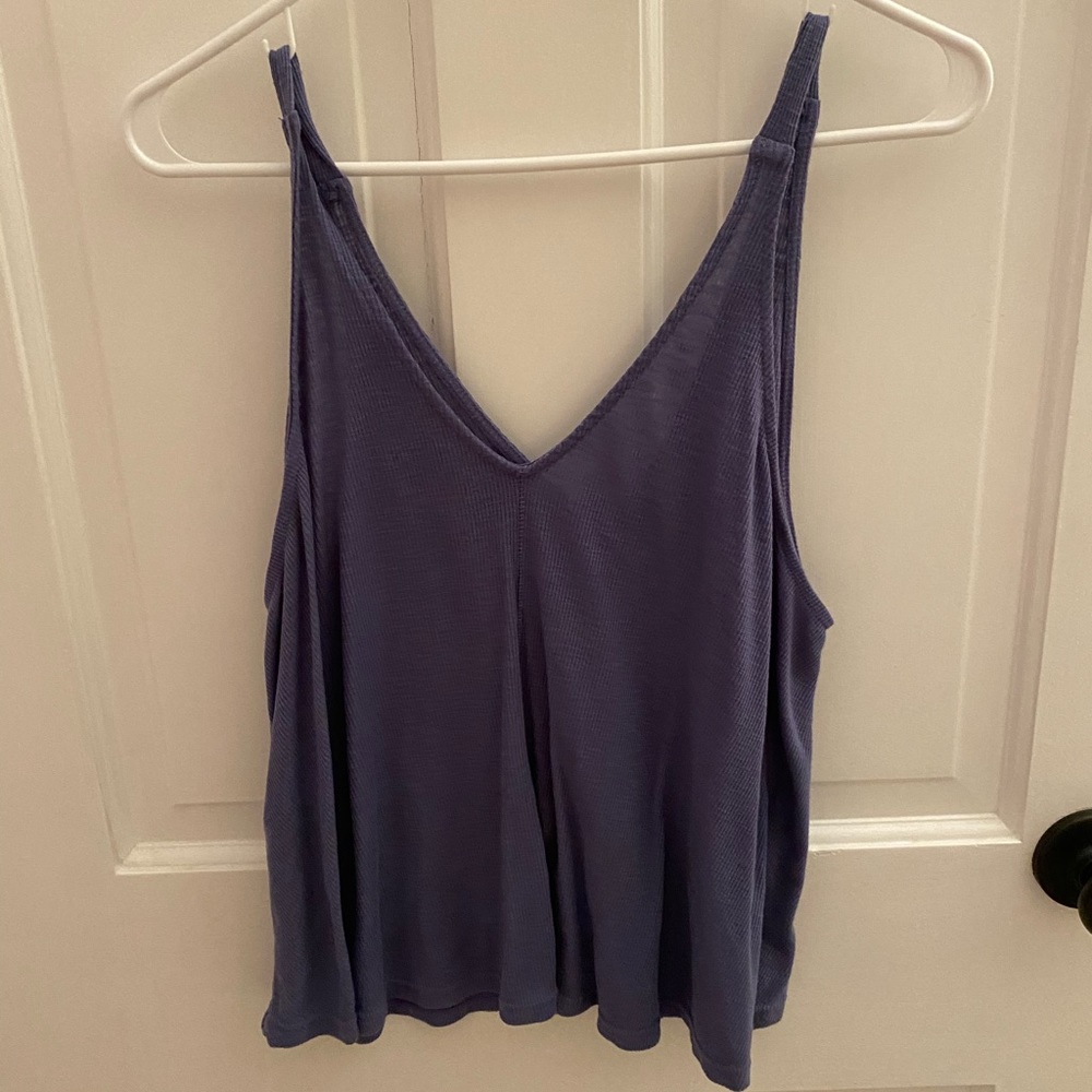 Purple V-neck tank